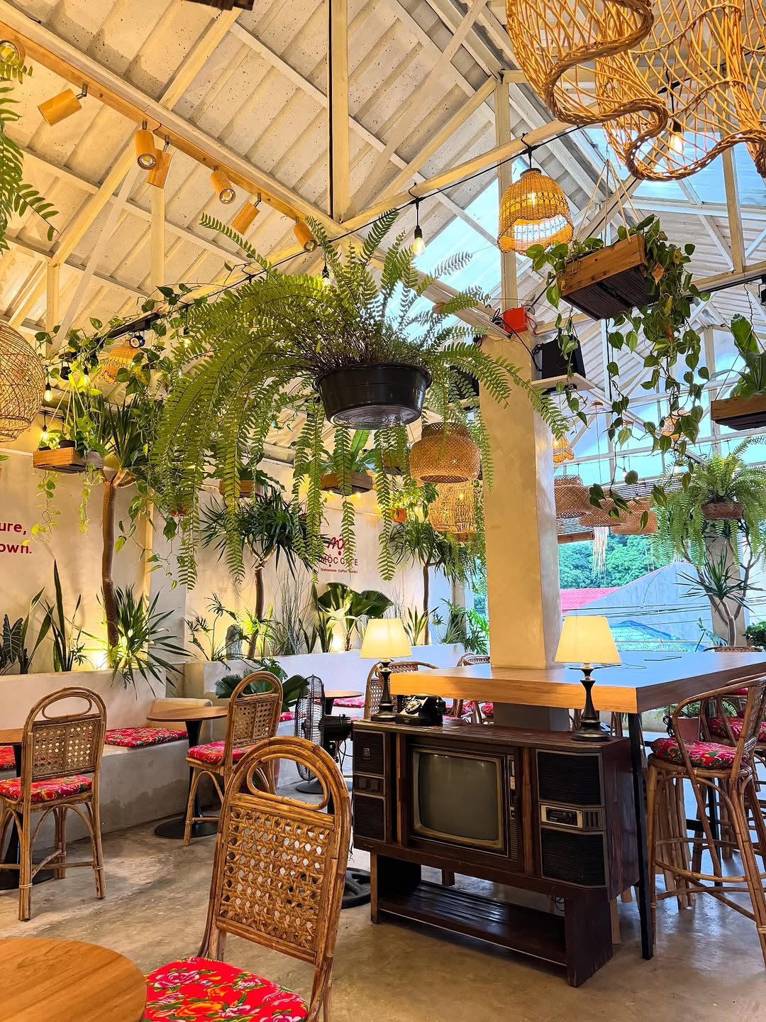 Daylight interior view of MỘC Cafe